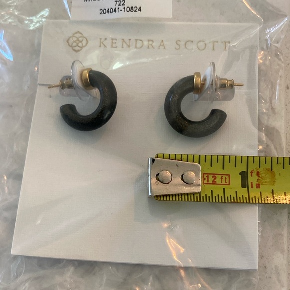 Kendra Scott Black Hoop Earrings - Picture 5 of 5